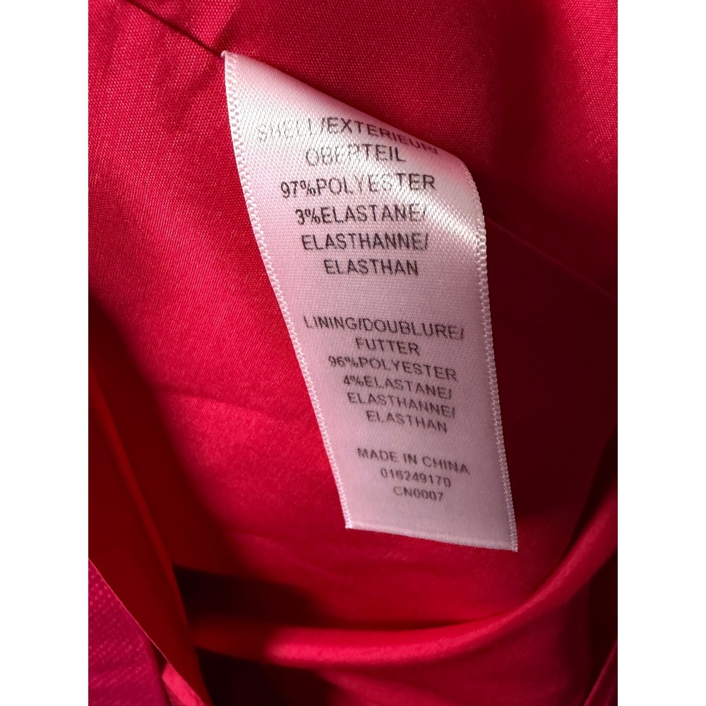 Adrianna Papell Pink Textured Surplice Pleated Sheath Dress Size 6 Sleeveless - Picture 5 of 6
